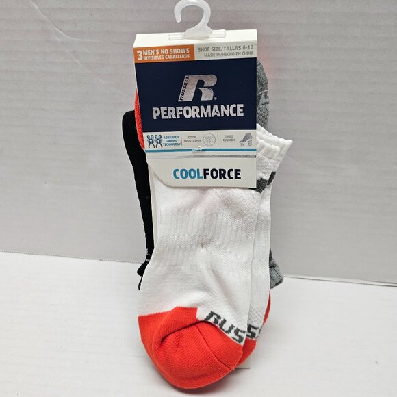 New Cool Force Advance Cooling Technology Socks 3 Mens No Shows Shoe Size 6 -12 - Picture 16 of 16
